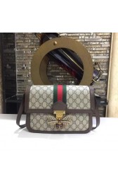 Gucci Queen Margaret GG Supreme medium shoulder bag 524356 brown HV01567Gm74