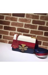 Gucci Queen Margaret small shoulder bag 476542 red&white&blue HV08999TV86
