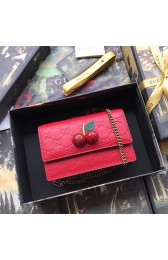 Gucci Signature mini bag with cherries 481291 red HV09063Zf62