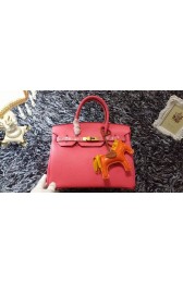 Hermes Birkin 30CM tote bags litchi leather H30 pink HV09408Oj66