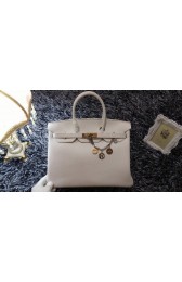 Hermes Birkin 35cm tote bag litchi leather H35 white HV04317hI90