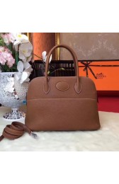 Hermes Bolide Original Togo leather Tote Bag HB31 brown HV01803mV18
