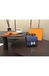 Hermes Constance Original Leatehr mini Shoulder Bag 8006 blue HV06713Xp72