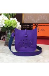 Hermes Evelyne original togo leather mini Shoulder Bag H1187 violet HV01795uT54