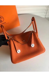 Hermes Lindy togo Original Leather Shoulder Bag 5086 orange HV01682gE29