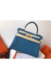 Hermes original Togo leather kelly bag KL320 sky blue HV10093tg76
