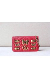 High Imitation Gucci GG cicada Mini Shoulder Bag 488426 red HV01776bg96