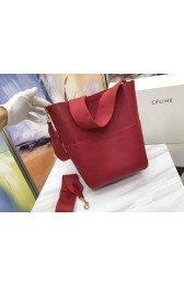 High Quality Celine SEAU SANGLE Original Calfskin Leather Shoulder Bag 3369 red HV09135pR54