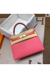 Imitation AAA Hermes Kelly 28cm Shoulder Bags Epsom Leather KL28 pink HV02162kf15