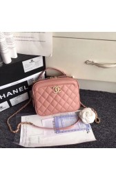 Imitation Chanel Flap Bag vanity case Calfskin & Gold-Tone Metal A57905 pink HV02534Za30