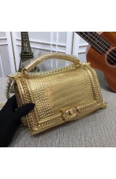 Imitation Chanel Leboy leather Shoulder Bag 5274A gold HV00680VO34