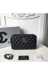 Imitation Chanel Mini Shoulder Bag Original sheepskin leather 66269 black HV08695sJ18