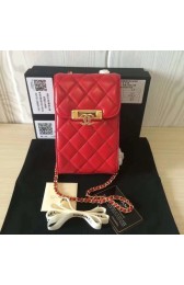 Imitation Chanel Original Sheepskin Mobile phone bag 2589 red HV07127Xr29