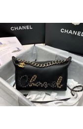 Imitation Chanel Original Soft Leather Bowling Bag AS1886 black HV05593Fo38