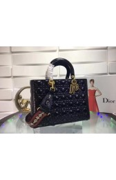 Imitation Dior CANNAGE Original Calfskin Leather Tote Bag 0584 black HV10885sJ18