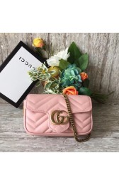 Imitation Gucci GG NANO 476433 Mini Shoulder Bag pink HV05302Xr29