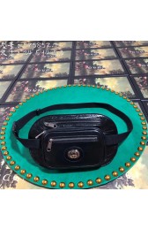 Imitation Gucci GG Original Leather belt bag 575857 black HV11502Tm92