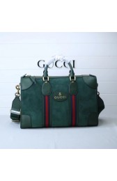 Imitation Gucci Suede duffle bag with Web 459311 green HV04177AI36