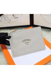 Imitation Hermes Cosmetic Bag H3700 Light Grey HV05832uq94