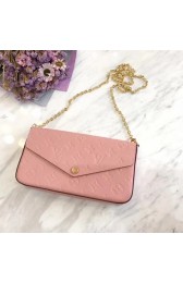 Imitation Louis Vuitton Original pochette felicie monogram empreinte shoulder bag M64064 pink HV09425sJ18