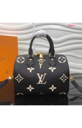 Imitation Louis Vuitton SPEEDY BANDOULIERE 25 M58947 black HV10786Oz49