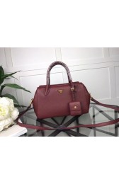 Imitation Prada Calf leather bag 1031 Burgundy HV01229KV93