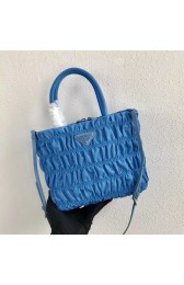 Imitation Prada Re-Edition nylon Tote bag 1BG321 light blue HV01805sJ18