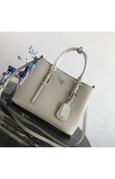 Imitation Prada Saffiano original Leather Tote Bag BN2838 white HV00732Ug88