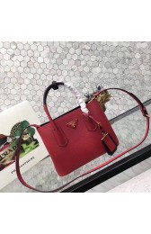 Imitation prada small saffiano lux tote original leather bag bn2754 red&black HV10017AI36