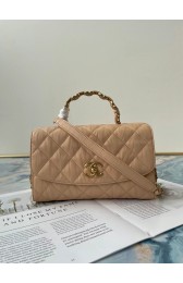 Imitation Top Chanel mini flap bag with top handle AS2478 Apricot HV04016tr16