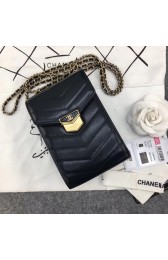 Imitation Top Chanel Original Clutch with Chain A81226 Calfskin & Gold-Tone Metal A81226 Black HV00776tr16