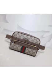 Imitation Top Gucci GG canvas ophidia supreme small waist pack 517076 brown HV00411tr16