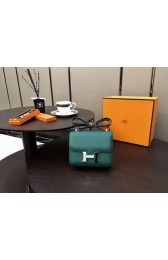 Imitation Top Hermes Constance Original Leatehr mini Shoulder Bag 8006 green HV10586tr16