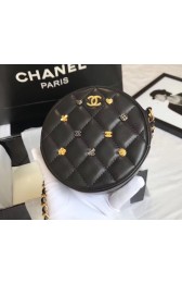 Knockoff AAAAA Chanel clutch with chain Lambskin & Gold-Tone Metal A81620 black HV02878Jc39