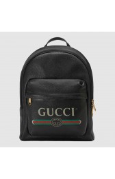 Knockoff AAAAA Gucci Print leather backpack 547834 black HV04703Jc39