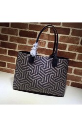Knockoff Best Gucci fashion Reversible GG Leather shopping bag 368568 black HV07905sm35