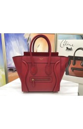 Knockoff Celine Luggage Micro Original Leather Tote Bag M3308 red HV01546fY84
