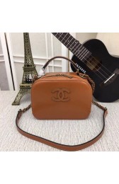 Knockoff Chanel Calfskin & Gold-Tone Metal bag A81332 brown HV05911iV87