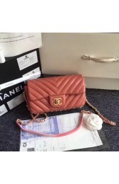 Knockoff Chanel Flap Original Sheepskin Leather cross-body bag mini cf1116 pink HV07856yN38