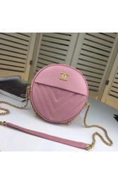 Knockoff Chanel lambskin leather WOC chain bag 5698 pink HV00719Lg61