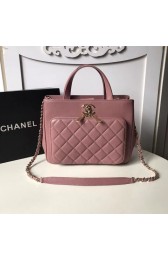 Knockoff CHANEL Shopping Bag Grained Calfskin & Gold-Tone Metal A93794 pink HV08827ch31