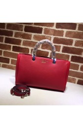 Knockoff Gucci Bamboo Tote Bag Calf Leather 323660 red HV06983tp21
