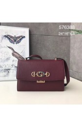 Knockoff Gucci GG Leather Shoulder Bag A576388 Purplish HV00590tU76