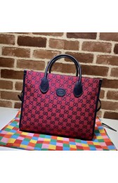 Knockoff Gucci GG small tote bag 659983 red HV09531fY84