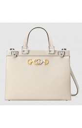 Knockoff Gucci Zumi grainy leather medium top handle bag 564714 white HV05578vf92