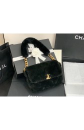 Knockoff High Quality Chanel flap bag Shearling Lambskin & Gold-Tone Metal AS2240 black HV01310FA65