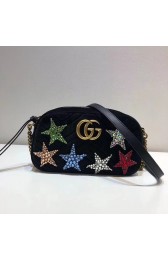 Knockoff High Quality Gucci GG Marmont small shoulder bag 447632 9QIFT 1093 black HV04550FA65