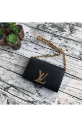Louis Vuitton CHAIN LOUISE Original leather Shoulder Bag M94335 Black HV01256Yr55