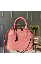 Louis Vuitton Crocodile Pattern Leather Bag N90897 Pink HV11889Ag46