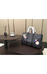 Louis Vuitton handbag damier graphite canvas keepall bandouliere N41057 black HV00230Gp37